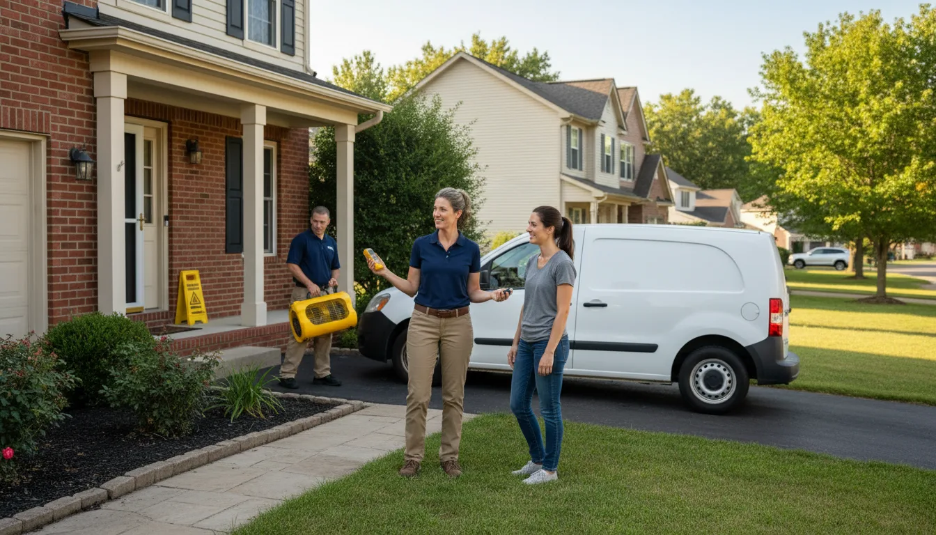 Residential water damage restoration in Fidelity, IL